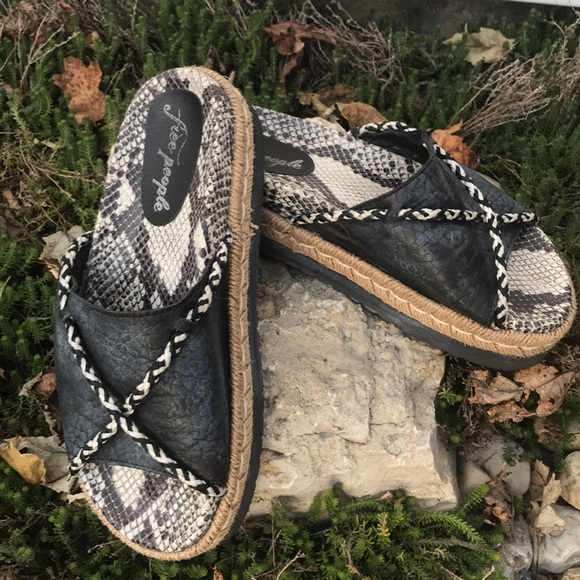 Free People Shoes - Free People- Espadrille Reptile platform Sandal-38